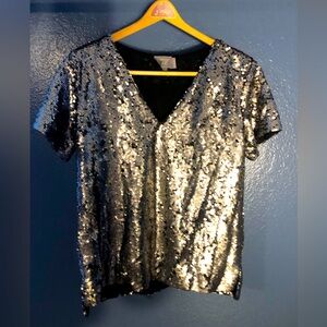 NWOT Anthropologie medium sequin top